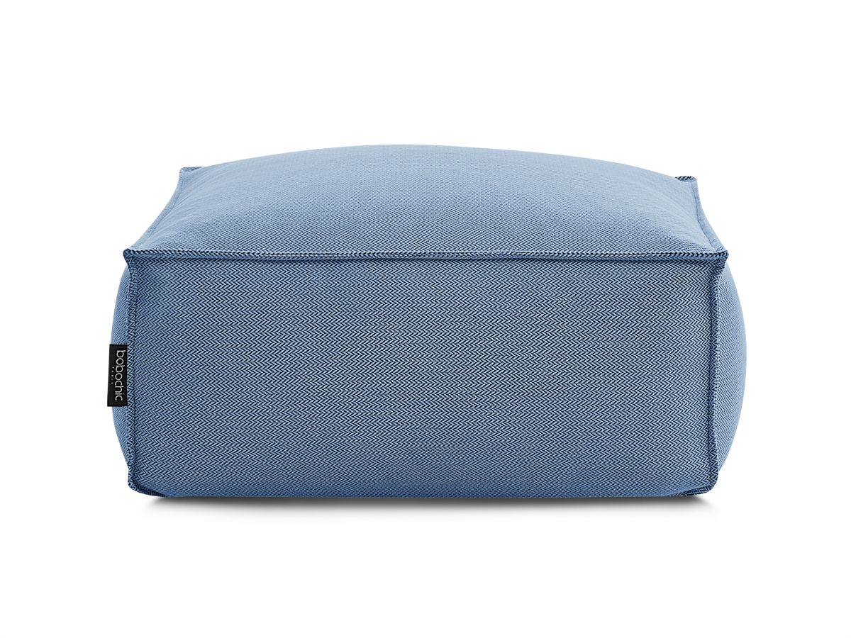 Bobochic Biarritz Pouf Melange-Stoff Blau