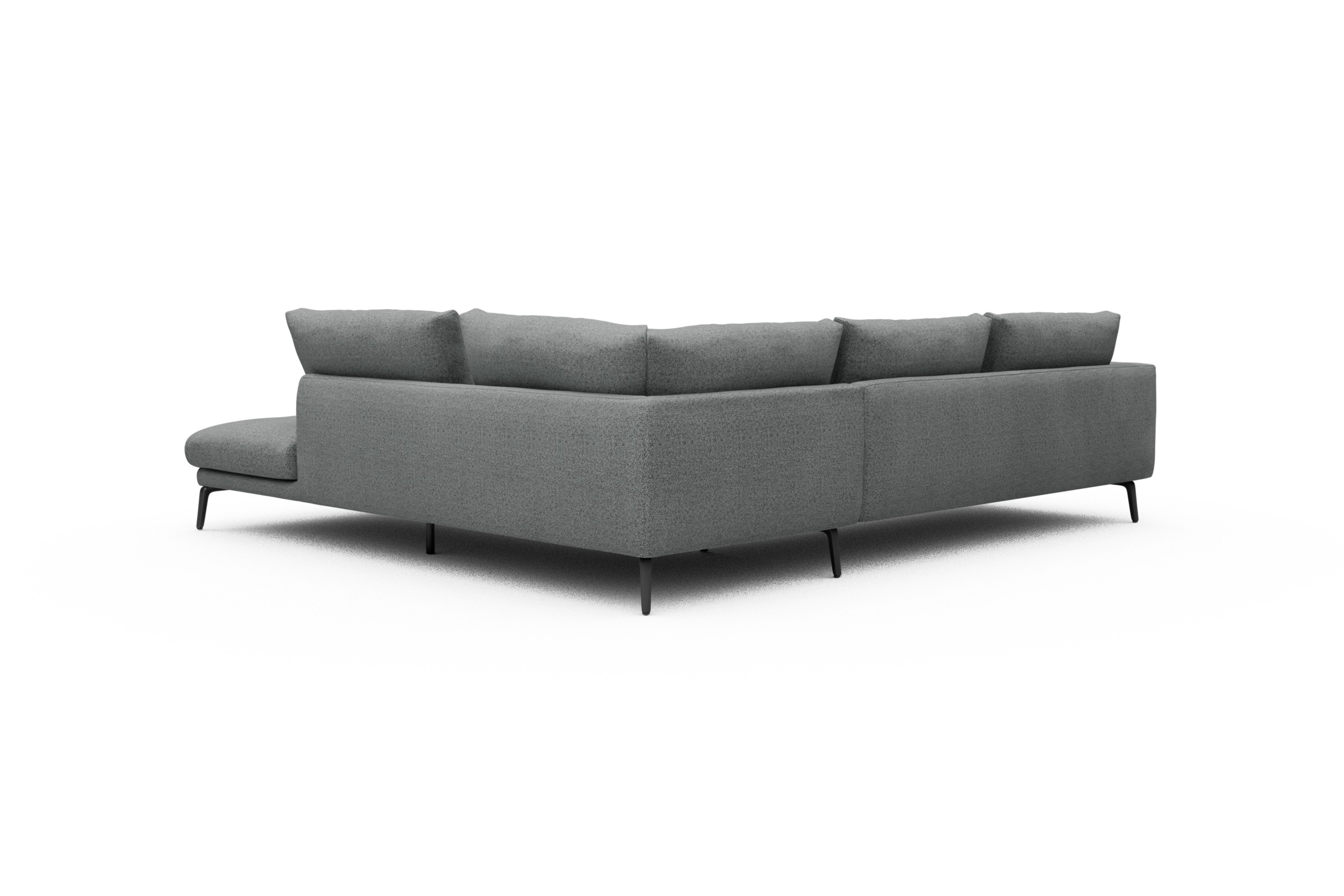 Ecksofa Karl Relax-Ecke rechts mit 2,5-Sitzer Aivi-Gravet-Grey