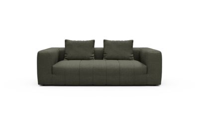 Sofa Hugo 3-Sitzer Strukturierter Stoff Sama 335-Winter-Moss