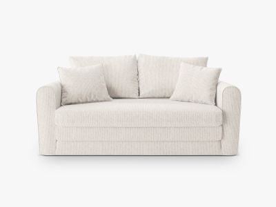 Micadoni Sofa Lido 2-Sitzer Strukturierter Stoff Baltimore Helles Beige