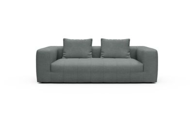 Sofa Hugo 3-Sitzer Strukturierter Stoff Denari 485-Soft-Grey