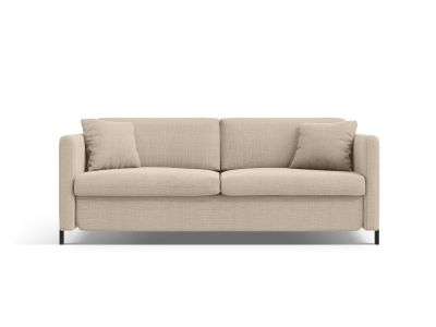 Micadoni Schlafsofa Gloria 2-Sitzer Strukturierter Stoff Bjorn Beige