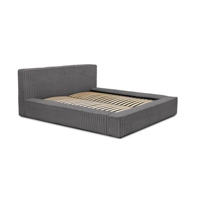Polsterbett Lento Softcord mit Fellstruktur 140x200 mit Holzrahmen Vito 16