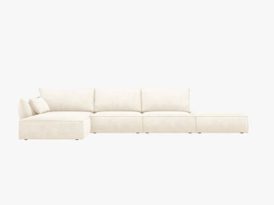 Micadoni Ecksofa Kaelle 5-Sitzer Chenille Over The Horizon Helles Beige Links