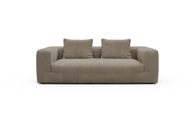 Sofa Hugo 3-Sitzer Samt Smooth 810-Beige