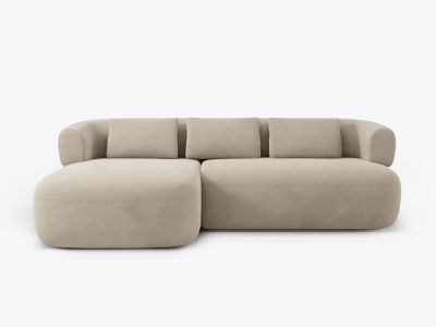 Micadoni 5-Sitzer Ecksofa Jenny Samt Salvador Beige Links