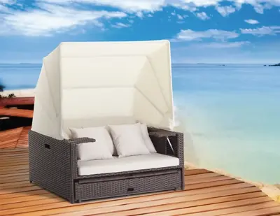 Liegeinsel Beach Lounge Mocha Duo / braun