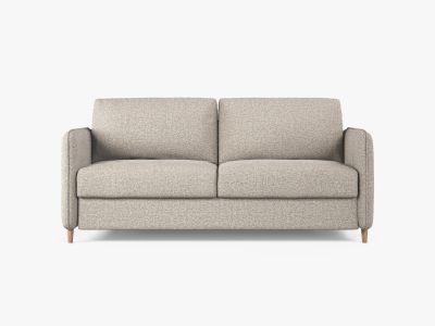 Micadoni Sofa mit Schlaffunktion Simo 3-Sitzer Strukturierter Stoff Babel Sand