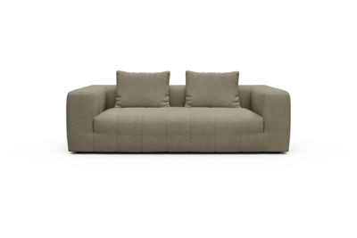 Sofa Hugo 3-Sitzer Flachgewebe Vivus 571-Dusty-Sand