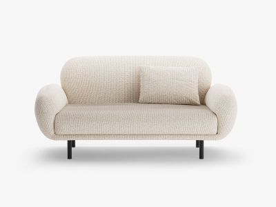 Micadoni Sofa Poppy 2-Sitzer Chenille Silencio Helles Beige