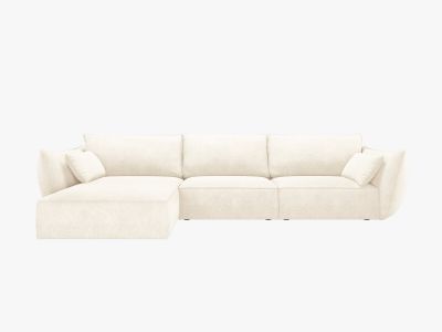 Micadoni Ecksofa Kaelle 4-Sitzer Chenille Over The Horizon Helles Beige Links