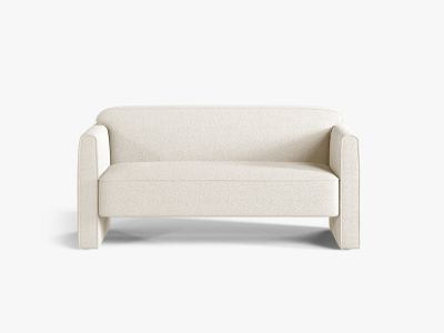 Micadoni Sofa Abby 2-Sitzer Boucle Coral Elfenbein