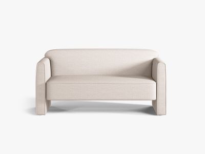 Micadoni Sofa Abby 2-Sitzer Strukturierter Stoff Heritage Beige