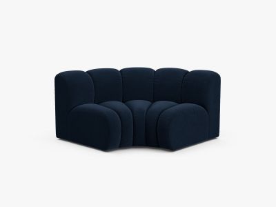 Micadoni rundes Eckmodul Lupine Samt Salvador Königsblau
