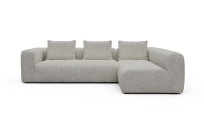 Ecksofa Hugo 2x 2,5-Sitzer rechts offen Boucle Vanora 867-Warm-Sand